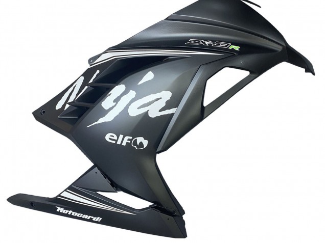 Carenados Moto Kawasaki EX300 2013-2017 - Negro Mate Blanco Elf Nieve