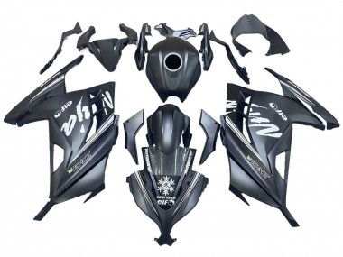 Carenados Moto Kawasaki EX300 2013-2017 - Negro Mate Blanco Elf Nieve