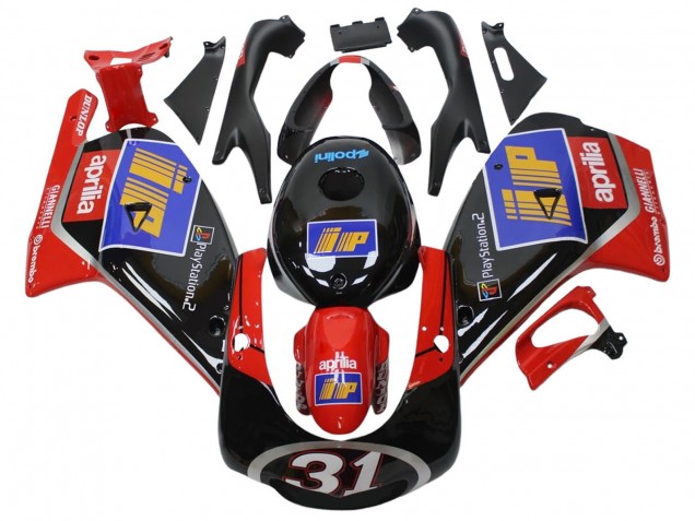 Carenados Moto Aprilia RS125 2000-2005 - Negro Rojo Azul Plata 31