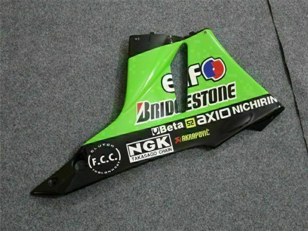 Carenados Moto Kawasaki ZX6R 2009-2012 - Verde Negro Brillante Elf Touch4 Bridgestone