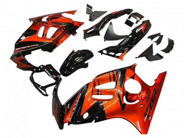 Carenados Moto Honda CBR600 F3 1995-1996 - Naranja Negro Brillante