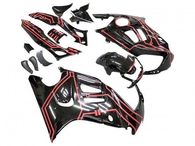 Kits Carenado Moto Honda CBR600 F3 1997-1998 - Rojo Negro Brillante
