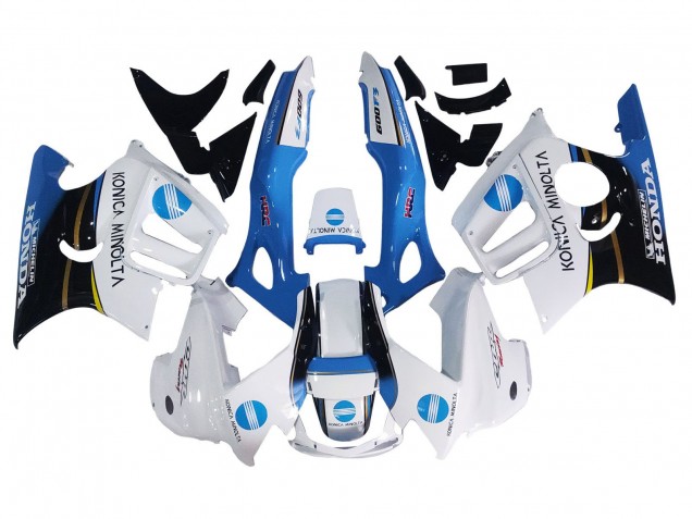 Carenados Moto Honda CBR600 F3 1997-1998 - Blanco Azul Negro Brillante