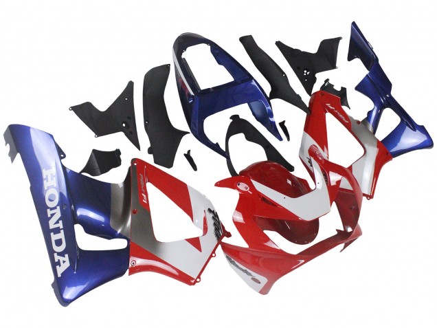 Carenados Moto Honda CBR900RR 929 2000-2001 - Plata Rojo Azul