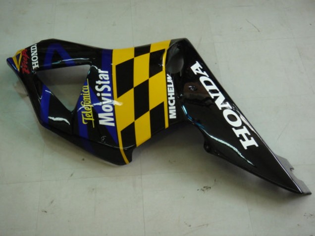 Carenados Moto Honda CBR900RR 954 2002-2003 - Azul Amarillo Negro Brillante Telefumica MoviStar Castrol
