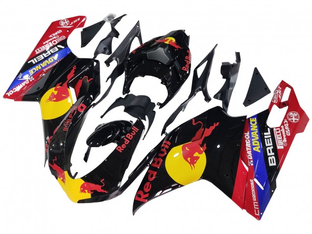 Carenados Moto Ducati 848/1098/1198 2007-2014 - Negro Brillante Amarillo Azul Rojo Bull