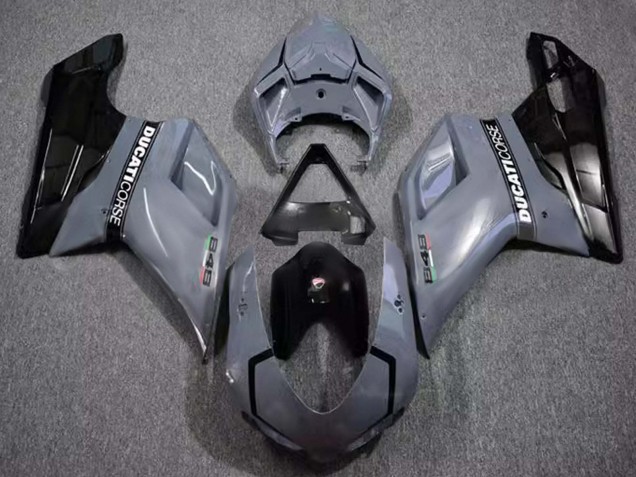 Carenados Moto Ducati 848 2007-2014 - Gris Negro Brillante Corse