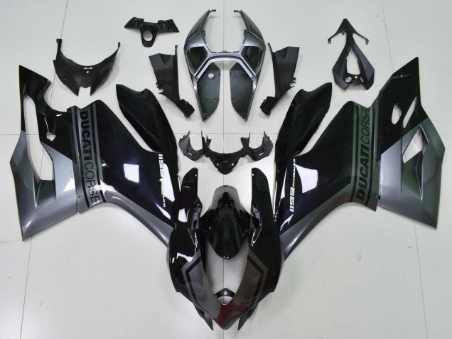 Carenados Moto Ducati Panigale 1199 2011-2014 - Gris Negro Brillante