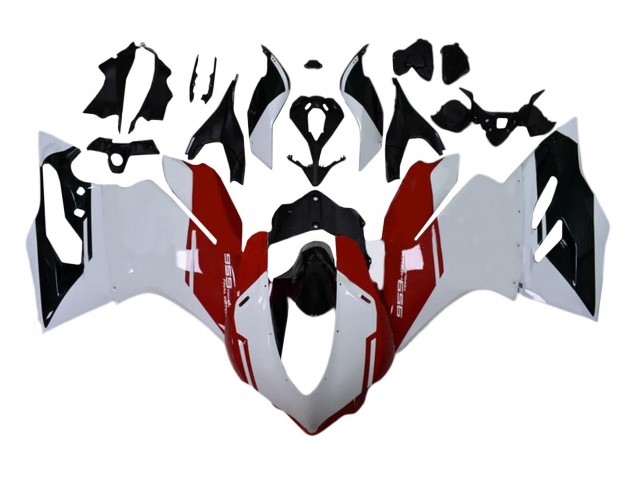 Kits Carenados Moto Ducati 959 2015-2020 - Blanco Rojo Negro Brillante