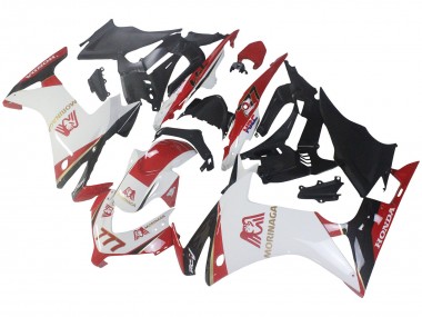 Carenados Moto Honda CBR500R 2013-2015 - Blanco Rojo Verde Negro Brillante Morinage 777