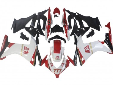 Carenados Moto Honda CBR500R 2013-2015 - Blanco Rojo Verde Negro Brillante Morinage 777