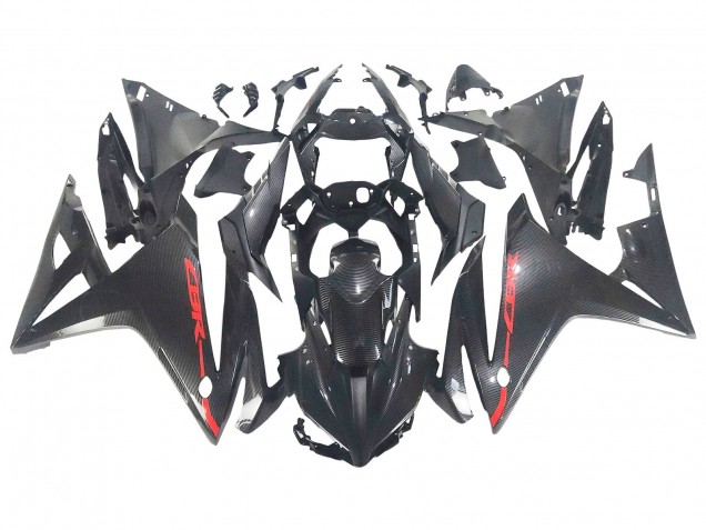 Carenados Moto Honda CBR500R 2016-2018 - Negro FibraCarbono Rojo
