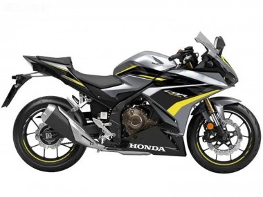 Carenados Moto Honda CBR500R 2022-2023 - Plata Amarillo Negro Brillante