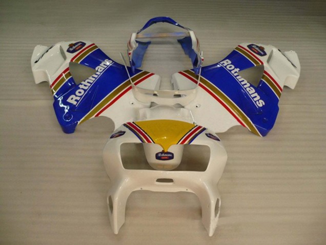 Carenados Moto Honda VFR 800 1998-2001 - Blanco Azul Oro Rothmans