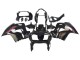Carenados Moto Honda VFR 800 1998-2001 - Negro Brillante Rojo Calcomanía