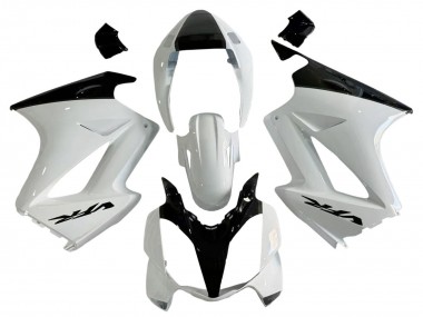 Carenados Moto Honda VFR 800 2002-2013 - Blanco Perla Negro Brillante Calcomanía
