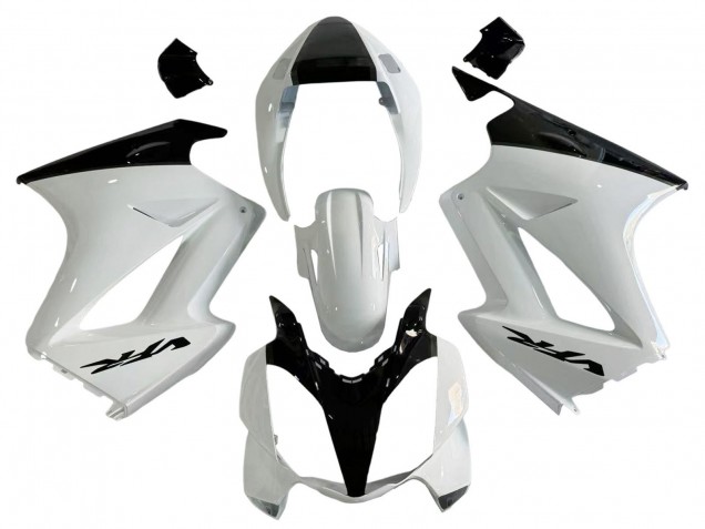 Carenados Moto Honda VFR 800 2002-2013 - Blanco Perla Negro Brillante Calcomanía