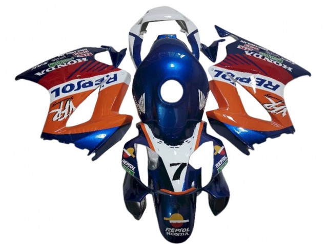 Carenados Moto Honda VFR 800 2002-2013 - Blanco Naranja Azul Repsol