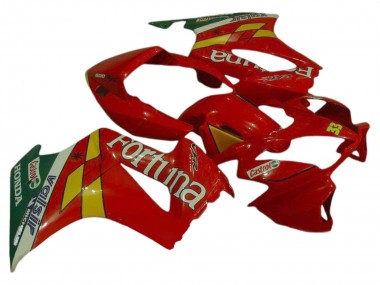 Carenados Moto Honda VFR 800 2002-2013 - Rojo Amarillo Verde Fortuna Castrol Valsir 33