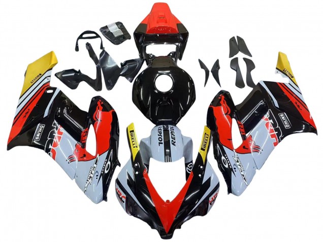 Carenados Moto Honda CBR1000RR 2004-2005 - Amarillo Rojo Blanco Lustroso Rojo Bull Repsol HRC