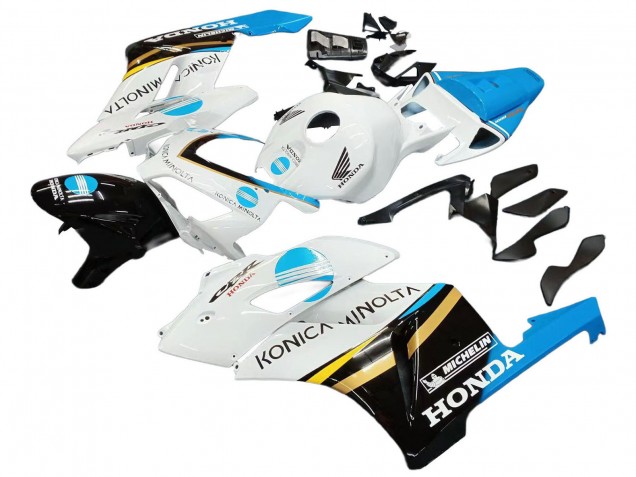 Carenados Moto Honda CBR1000RR 2004-2005 - Blanco Azul Claro Amarillo Negro Konica Minolta