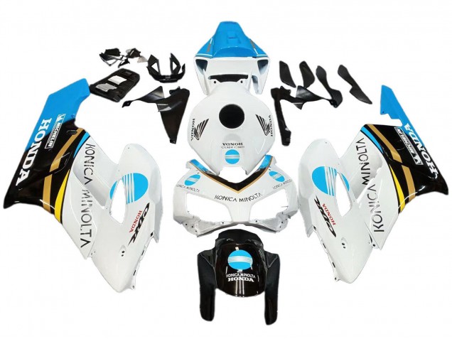 Carenados Moto Honda CBR1000RR 2004-2005 - Blanco Azul Claro Amarillo Negro Konica Minolta