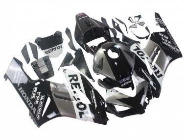 Kits Carenado Moto Honda CBR1000RR 2004-2005 - Plata Blanco Negro Brillante Repsol