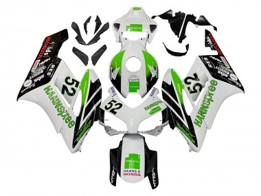 Carenados Moto Honda CBR1000RR 2004-2005 - Blanco Verde Negro Brillante Hannspree 52