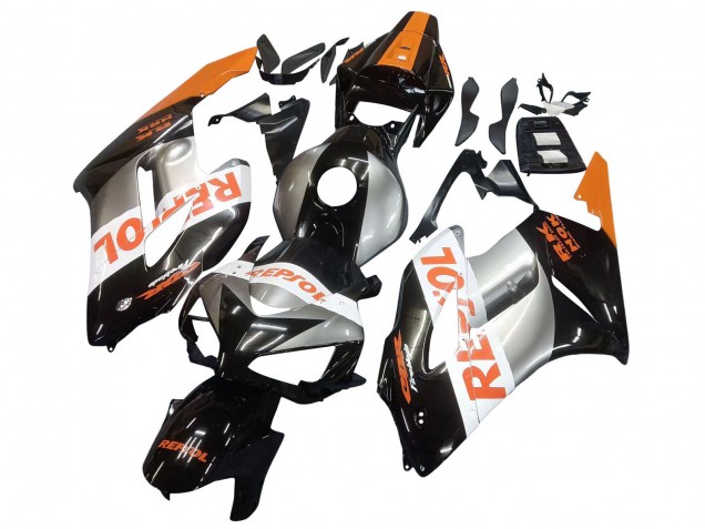 Carenados Moto Honda CBR1000RR 2004-2005 - Naranja Plata Negro Brillante Repsol