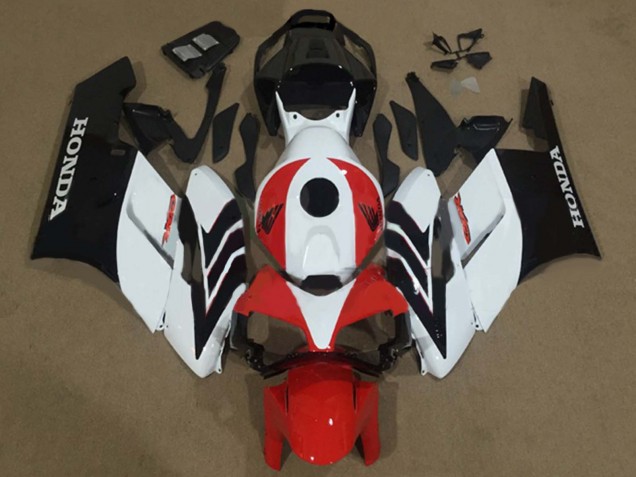 Carenado Moto Honda CBR1000RR 2004-2005 - Blanco Rojo Negro Mate