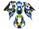 Carenados Moto Honda CBR1000RR 2006-2007 - Azul Fluorescent Verde Negro Brillante Tiburón 46