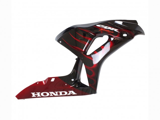 Carenado Moto Honda CBR1000RR 2006-2007 - Negro Brillante Rojo Llama