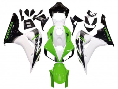 Carenado Moto Honda CBR1000RR 2006-2007 - Blanco Verde Negro Brillante