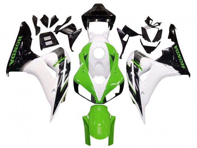 Carenado Moto Honda CBR1000RR 2006-2007 - Blanco Verde Negro Brillante