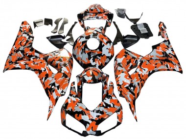 Carenados Moto Honda CBR1000RR 2006-2007 - Negro Naranja Plata Camouflage