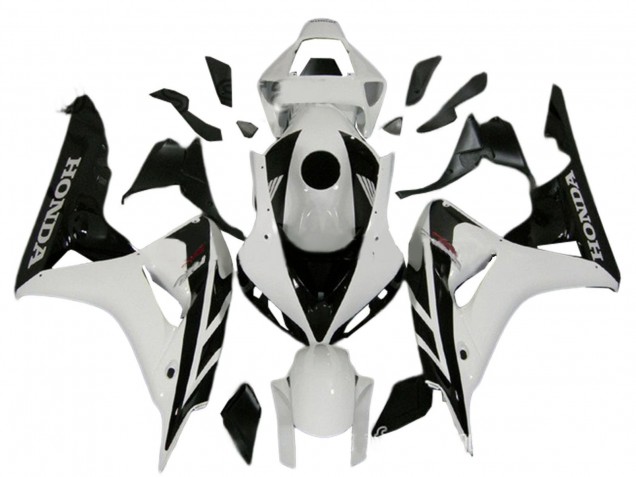 Kits Carenado Moto Honda CBR1000RR 2006-2007 - Blanco Negro Brillante