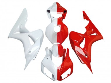 Carenados Moto Honda CBR1000RR 2006-2007 - Blanco Rojo Dividir