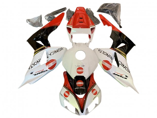 Carenados Moto Honda CBR1000RR 2006-2007 - Blanco Rojo Negro Brillante Konica Minolta