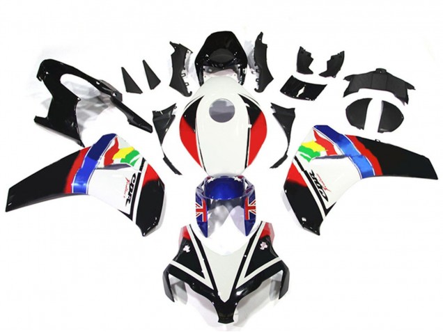 Carenados Moto Honda CBR1000RR 2008-2011 - Blanco Rojo Azul Negro Brillante Estrella