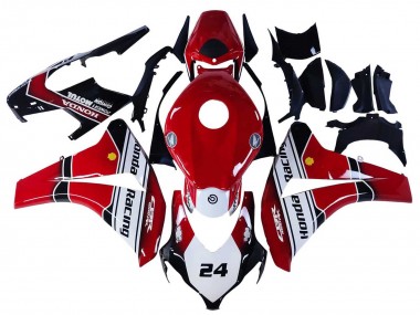 Carenados Moto Honda CBR1000RR 2008-2011 - Blanco Rojo Negro Brillante Carrera 24