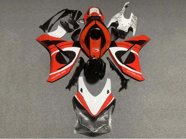Kits Carenado Moto Honda CBR1000RR 2008-2011 - Blanco Rojo Negro Brillante