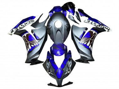 Carenados Moto Honda CBR1000RR 2012-2016 - Azul Gris Negro Mate Tiburón