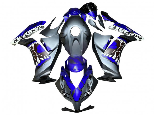 Carenados Moto Honda CBR1000RR 2012-2016 - Azul Gris Negro Mate Tiburón