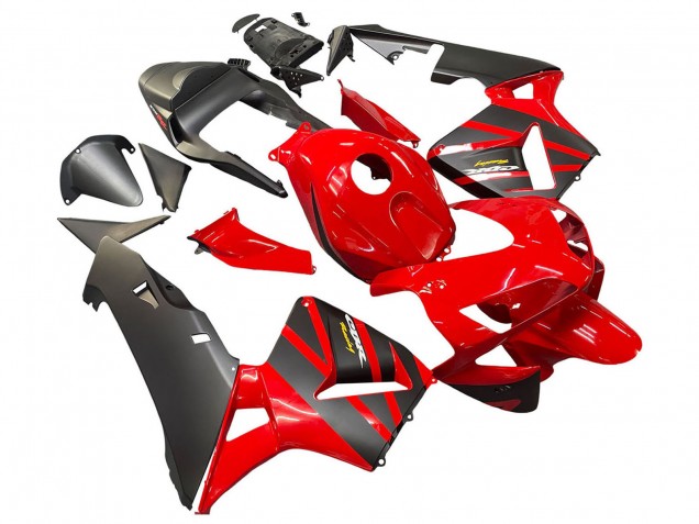 Carenados Moto Honda CBR600RR 2003-2004 - Rojo Negro Mate Carrera