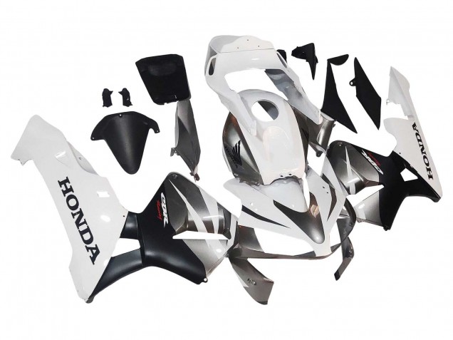 Carenados Moto Honda CBR600RR 2003-2004 - Blanco Negro Mate Carrera