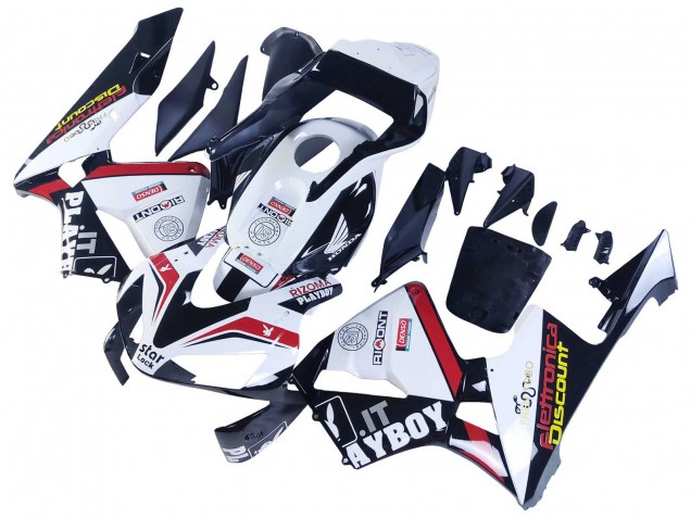 Carenados Moto Honda CBR600RR 2003-2004 - Blanco Rojo Negro Brillante DENSO Rimont