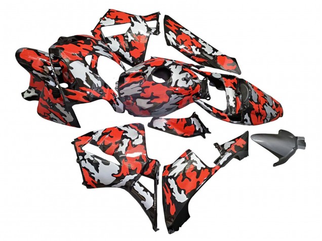 Carenados Moto Honda CBR600RR 2005-2006 - Negro Rojo Gris Camouflage