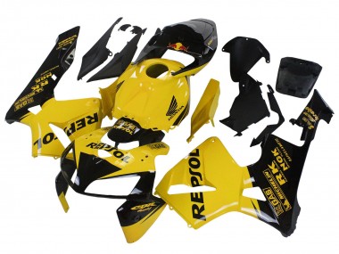 Carenados Moto Honda CBR600RR 2005-2006 - Amarillo Negro Repsol