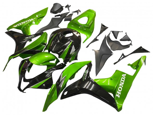 Kits Carenado Moto Honda CBR600RR 2007-2008 - Verde Negro Brillante
