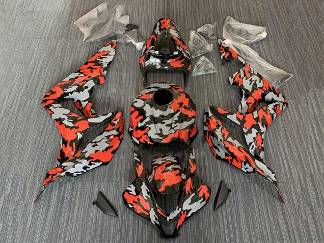 Carenados Moto Honda CBR600RR 2007-2008 - Rojo Gris Camouflage
